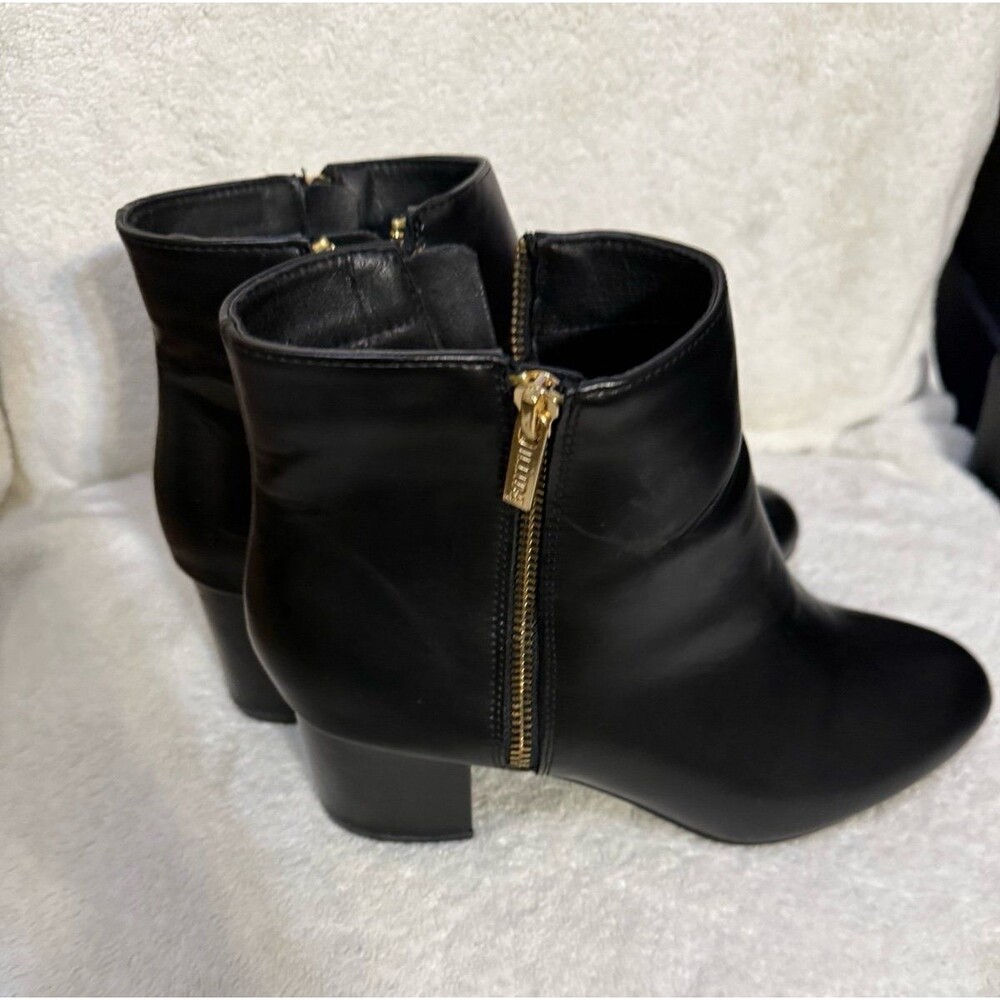 Illude Black Leather Ankle Boots Size 11